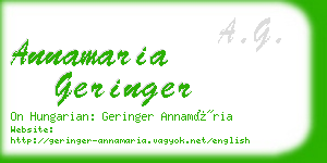 annamaria geringer business card